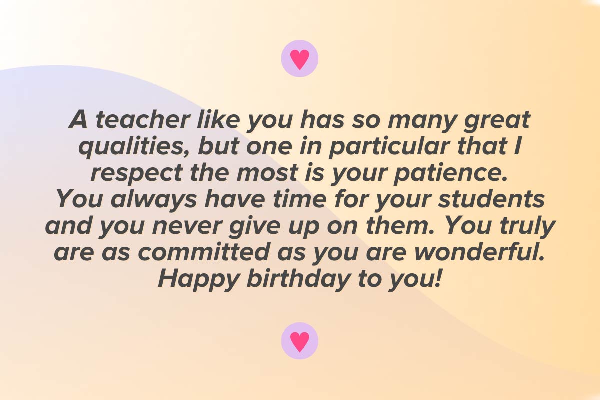 Birthday Wishes For Teacher I Birthday Wishes For A Teacher 5754