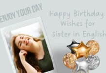 Happy Birthday Wishes for Sister in English